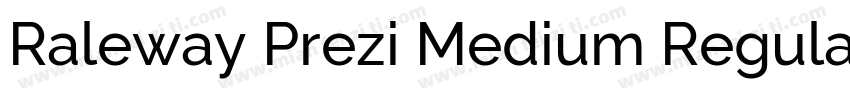 Raleway Prezi Medium Regular字体转换